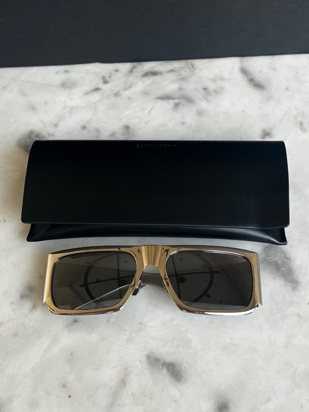 SAINT LAURENT SL 635 flat-top silver metal sunglasses - Picture 12 of 13